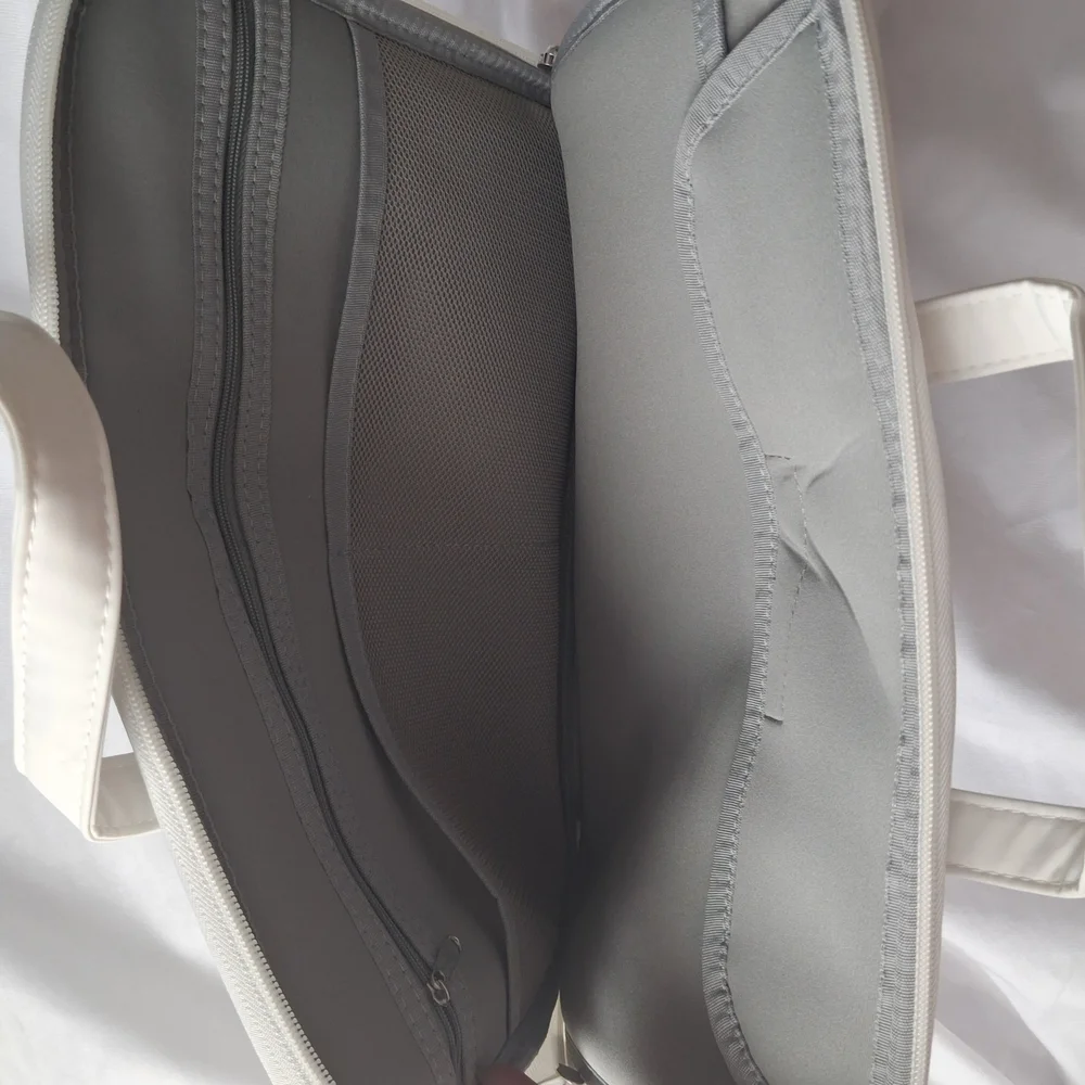 Stylish Gray and White Laptop Bag